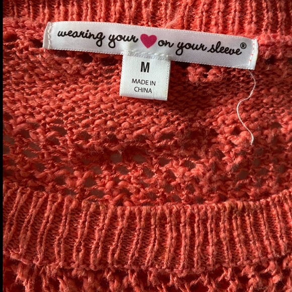 Open Knit, Coral high-low sweater - Picture 4 of 4